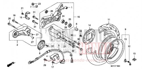 REAR WHEEL FJS400D6 de 2006